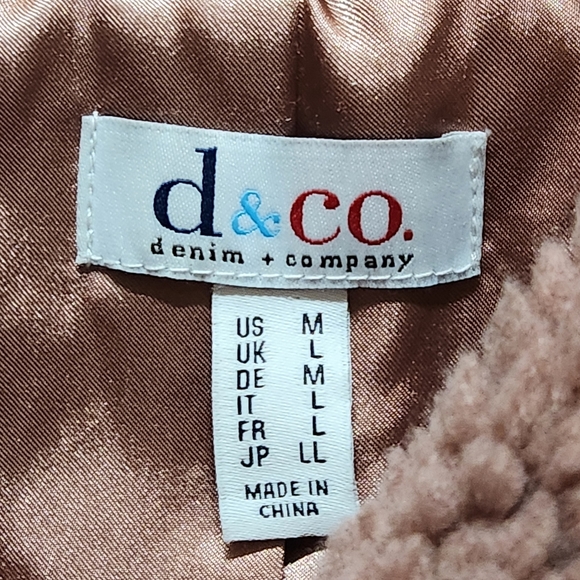 Denim+Company Sherpa Jacket Size M Color Mauve - Picture 3 of 15